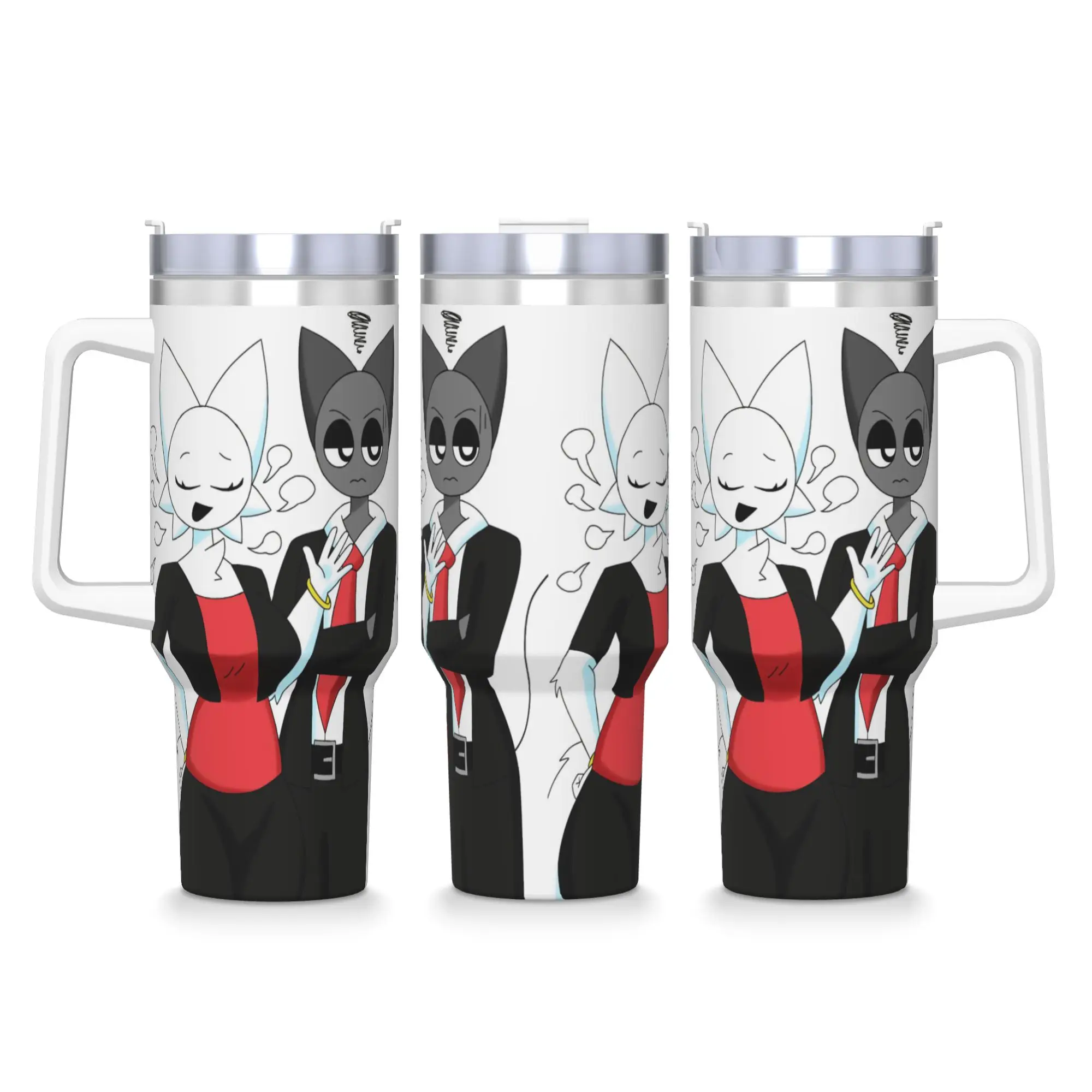 

Стакан Sprunki Yapper & Listener, бутылка для горячих напитков, воды, портативная кофейная кружка из нержавеющей стали, пляжные кружки на заказ, чашка