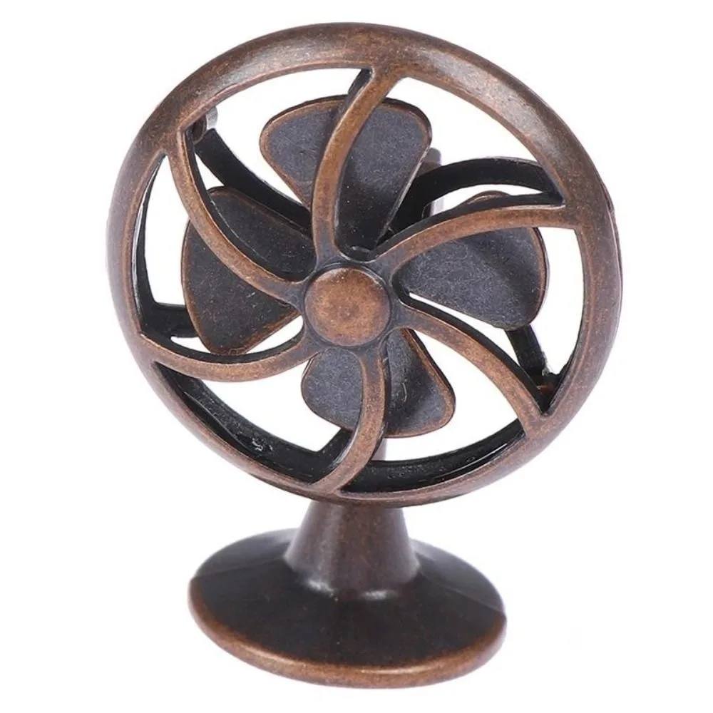 1:12 Scale Dollhouse Electric Fan Vintage Retro Doll Fan Furniture Living Scene Play House Mini Fan Model Dollhouse Accessories