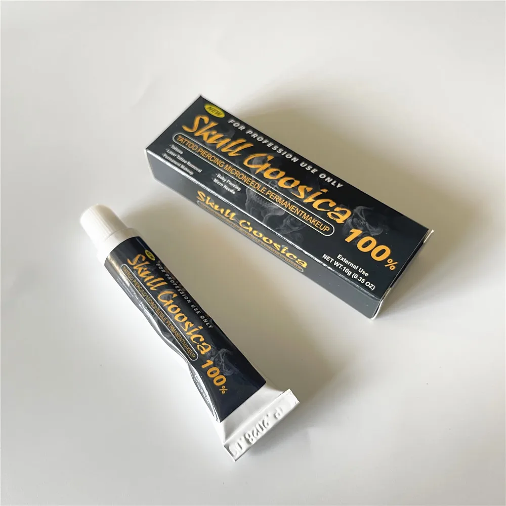 

2025 Skull 100% Goosica Before Tattoo Cream for Permanent Makeup Microblading Piercing Eyebrow Lips Liner Beauty Body Art 10g