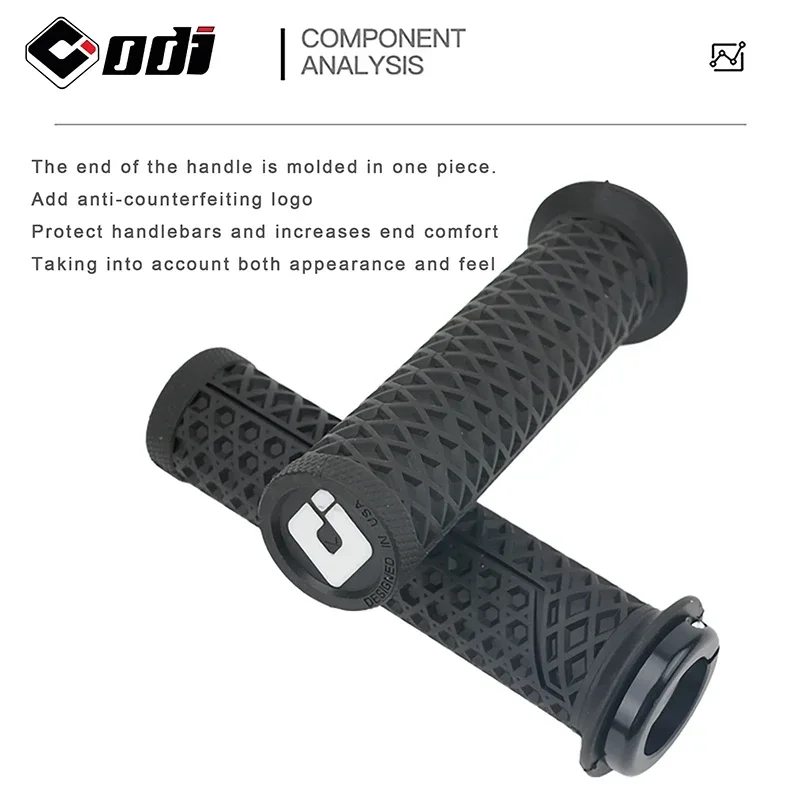 ODI MTB Cuffs Silicone Bicycle Handlebar Grip Lock on Mountain Bike Grips Dustproof Waterproof Bike Handle Rubber MTB Grips