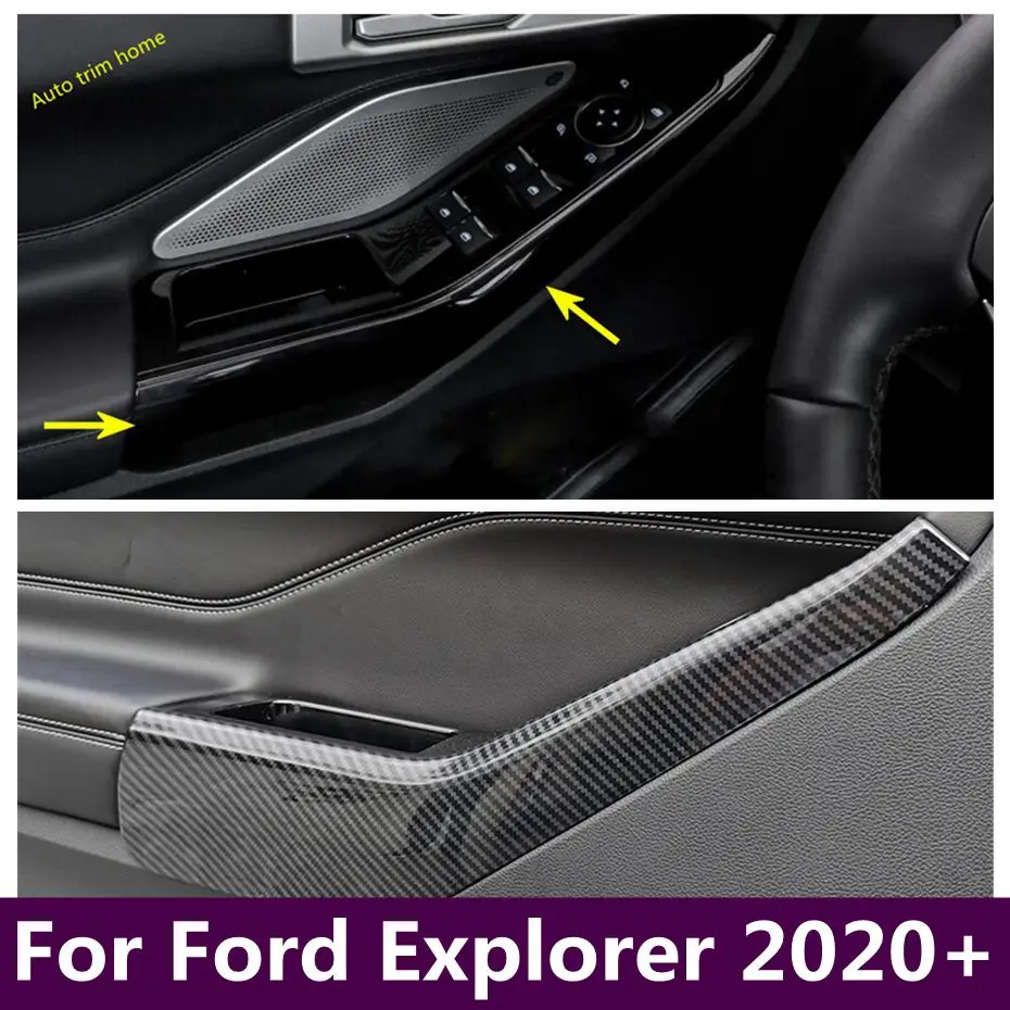 

Side Door Handle Armrest Window Lift Switch Button Decoration Frame Cover Trim Fit For Ford Explorer 2020 - 2023 Car Accessories