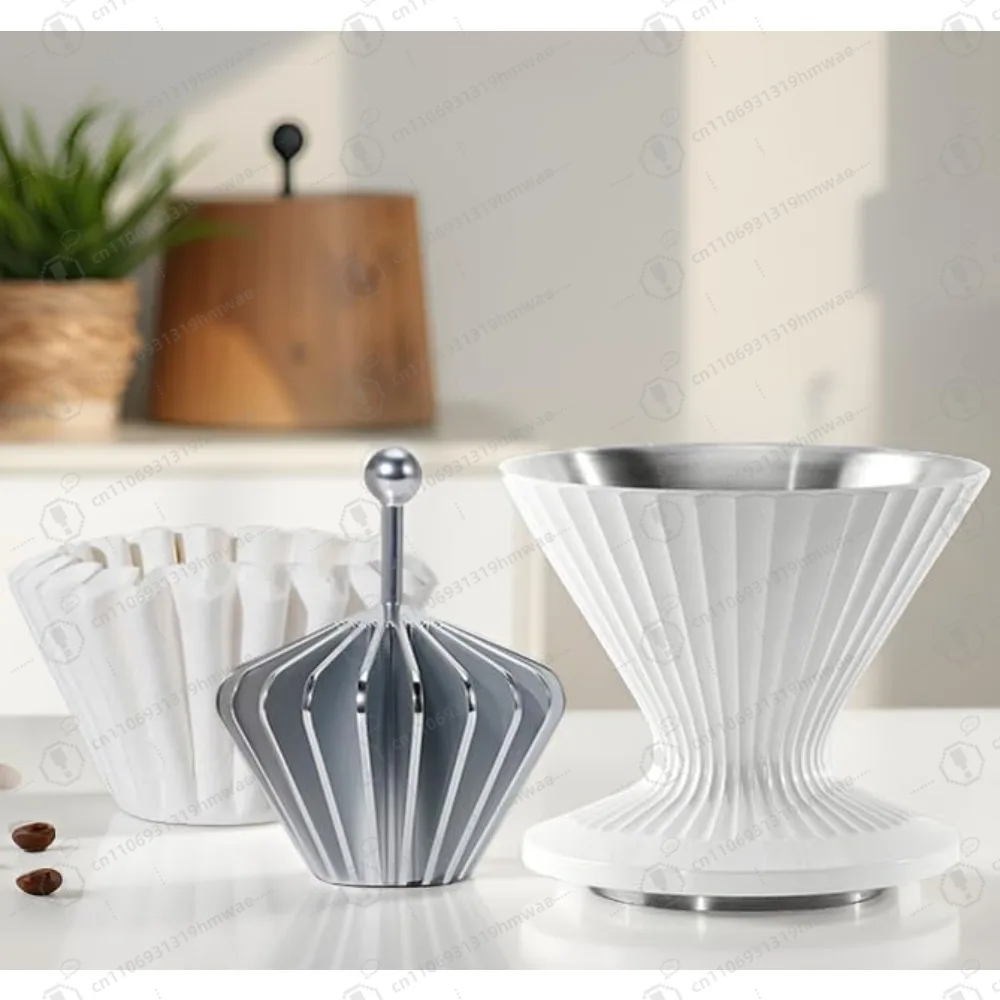 

Filter Paper Presser All Metal Coffee Filter Shape Retainer Pre-pour Tool for Basket & V60 Filter Paper Pour Over Coffee