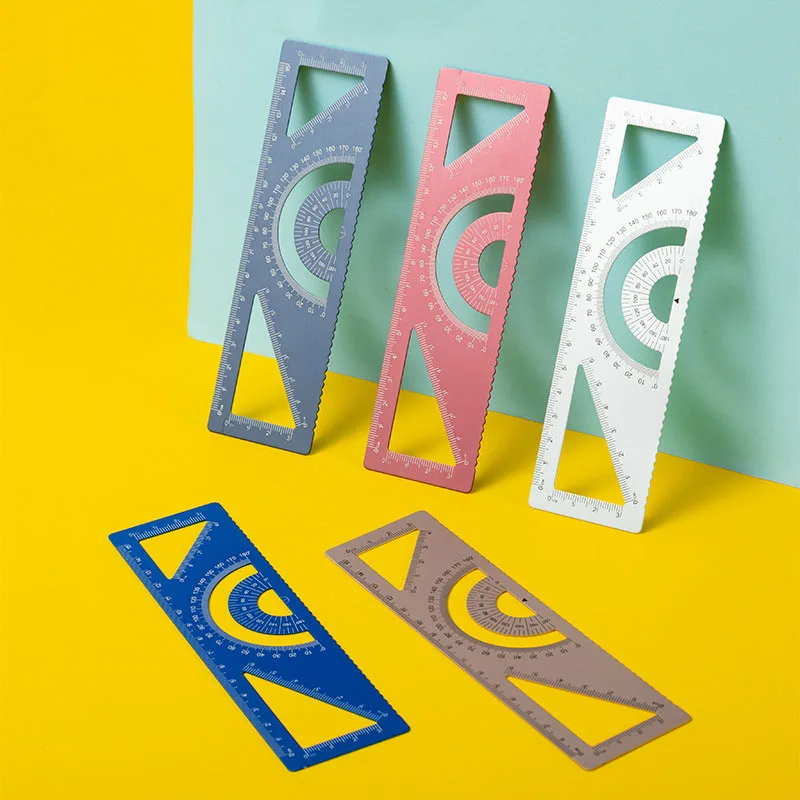 

Алюминиевая линейка 3-в-1 15 см/6 дюймов — инструмент для измерения геометрии для школы и офиса