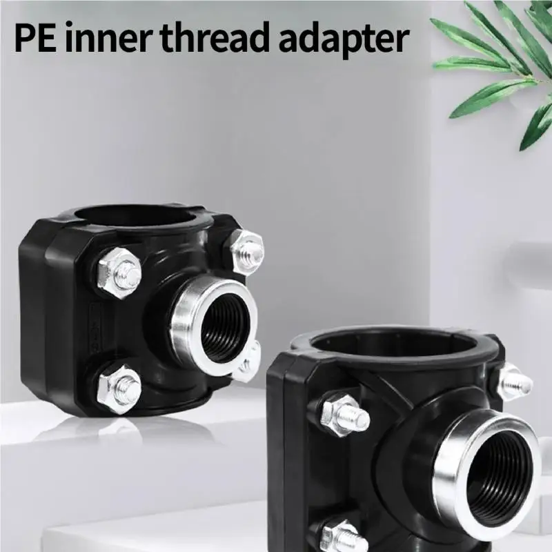 High Strength PE Plastic Water Pipe Threaded Connector Multiple Size for option for Secure Leak Proof Irrigation & Plumbing D2RD