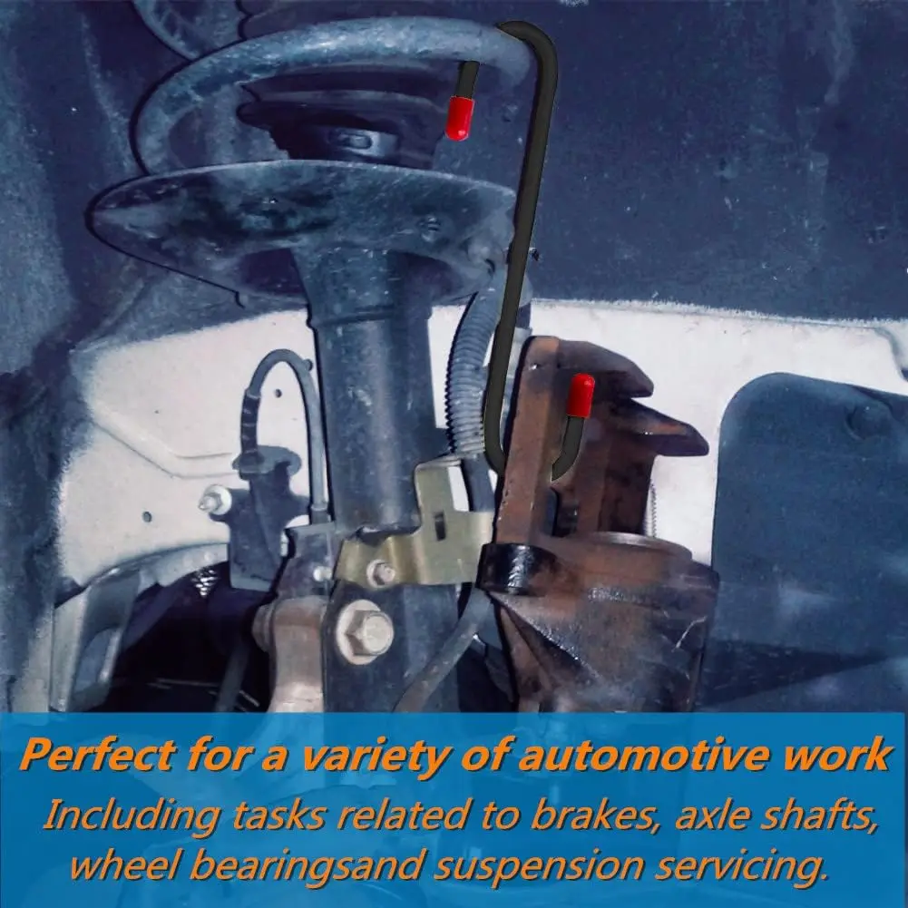 ハンガーフック付きオートブレーキキャリパーツール、レッドチップ - 男性、お父さんへの車修理ギフト