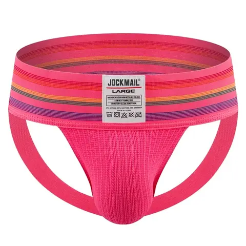 Men Sexy Jockstrap Thongs Gay Underwear Lingerie Underpants Bikini G String Wide Waist Band Hombre Panties Athletic Supporters