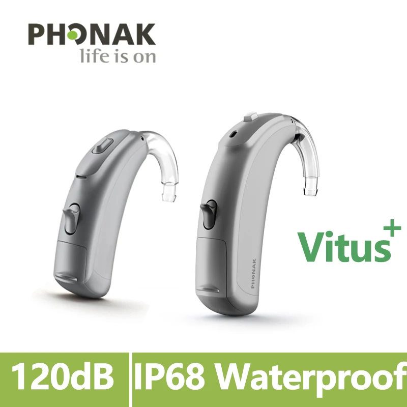 Phonak Vitus+BTE-UP/P Hearing Aids 120dB Original Digital Computer Programmable Noise Reduction Automatic Scene Adjustment