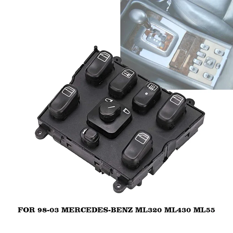 New 1638206610 A1638206610 Power Window Master Switch for 1998-2005 Mercedes-Benz ML320 W163 ML400 ML430 ML500 A 163 820 6610