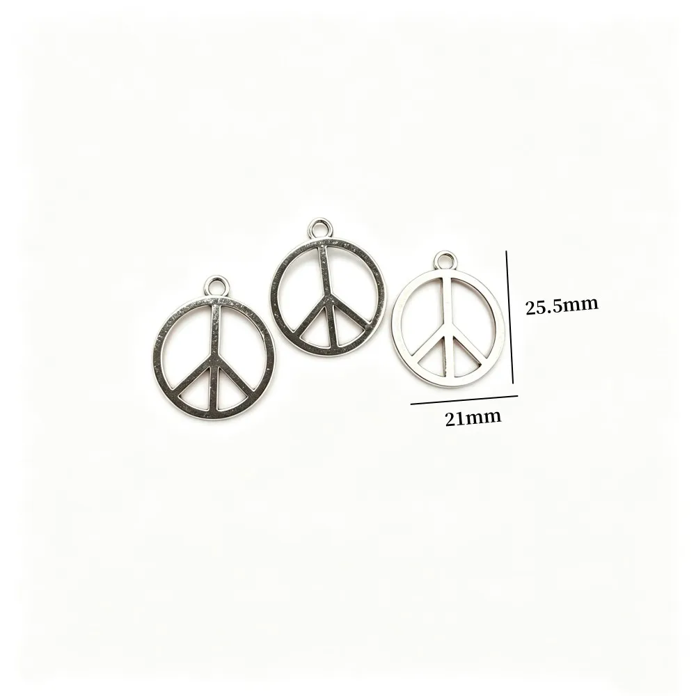 5/10pcs Vintage Peace Charms for Necklaces Jewelry findngs DIY Alloy Anti-war Peace pendants jewelry making supplies