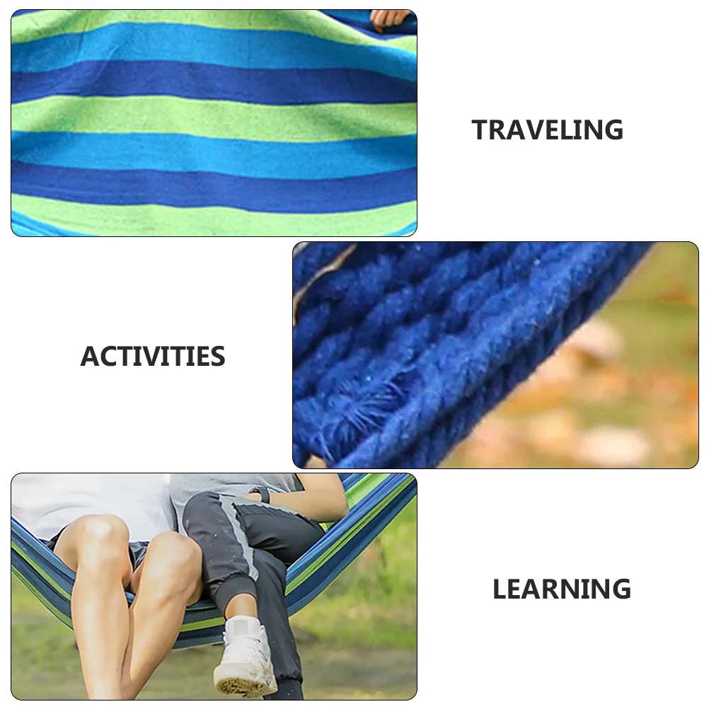 

Thick Double Canvas Hammock Portable Outdoor Indoor Travel Camping Hiking Swing Garden Hanging Hammock Canvas Swing