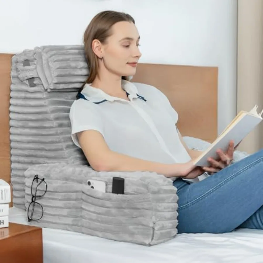 

ack Pillow for ed Sitting up Reading Pillow for Sitting in ed Adult ack Support Cair Pillow for Sitting up Reading/Resting/Post