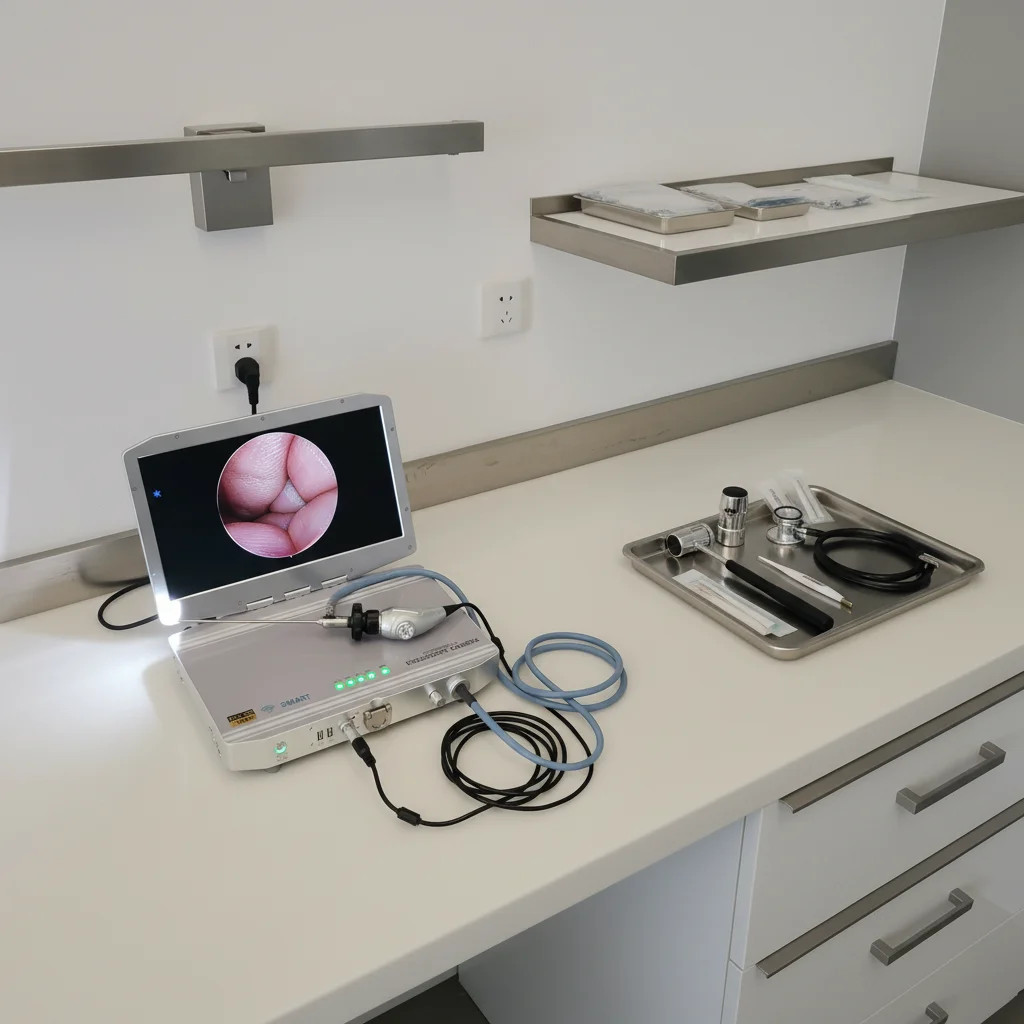 Medical Endoscope Medical ENT Portable MAC USB 3.0 HD 1080P Endoscope Camera With Folding 17inch Monitor