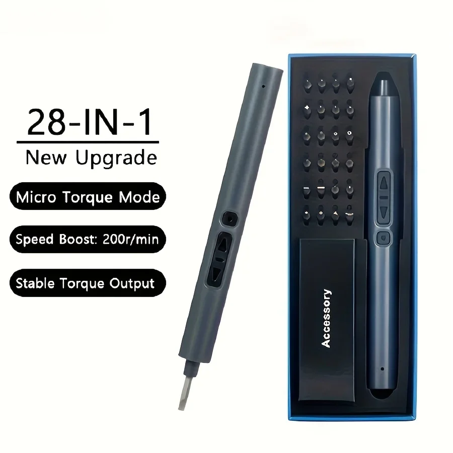 طقم مفك براغي كهربائي دقيق 28 في 1 مع 24 لقمة مفك مغناطيسي أدوات إصلاح كهربائية لكاميرا ساعة iPhone PC #1