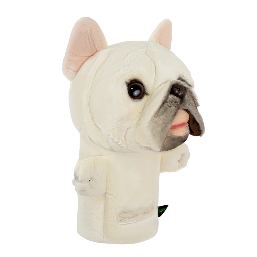 Furry animal ball cap for golf clubs. Golf club protection cover. Scratch-resistant. Compatible with chicken leg golf clubs.
