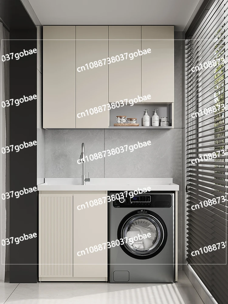 L'm'm Balcony Washing Machine All-in-One Cabinet Combination Partner Laundry Inter-Platform Basin Sink Basin