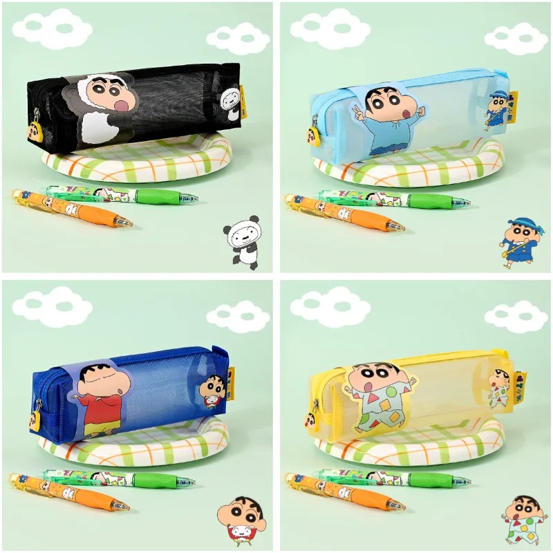 

New Cute Shinchan Series Pencil Case Cartoon Characters Print Dirt Tolerance Large-capacity Stationery Bag Boys and Girls Gift