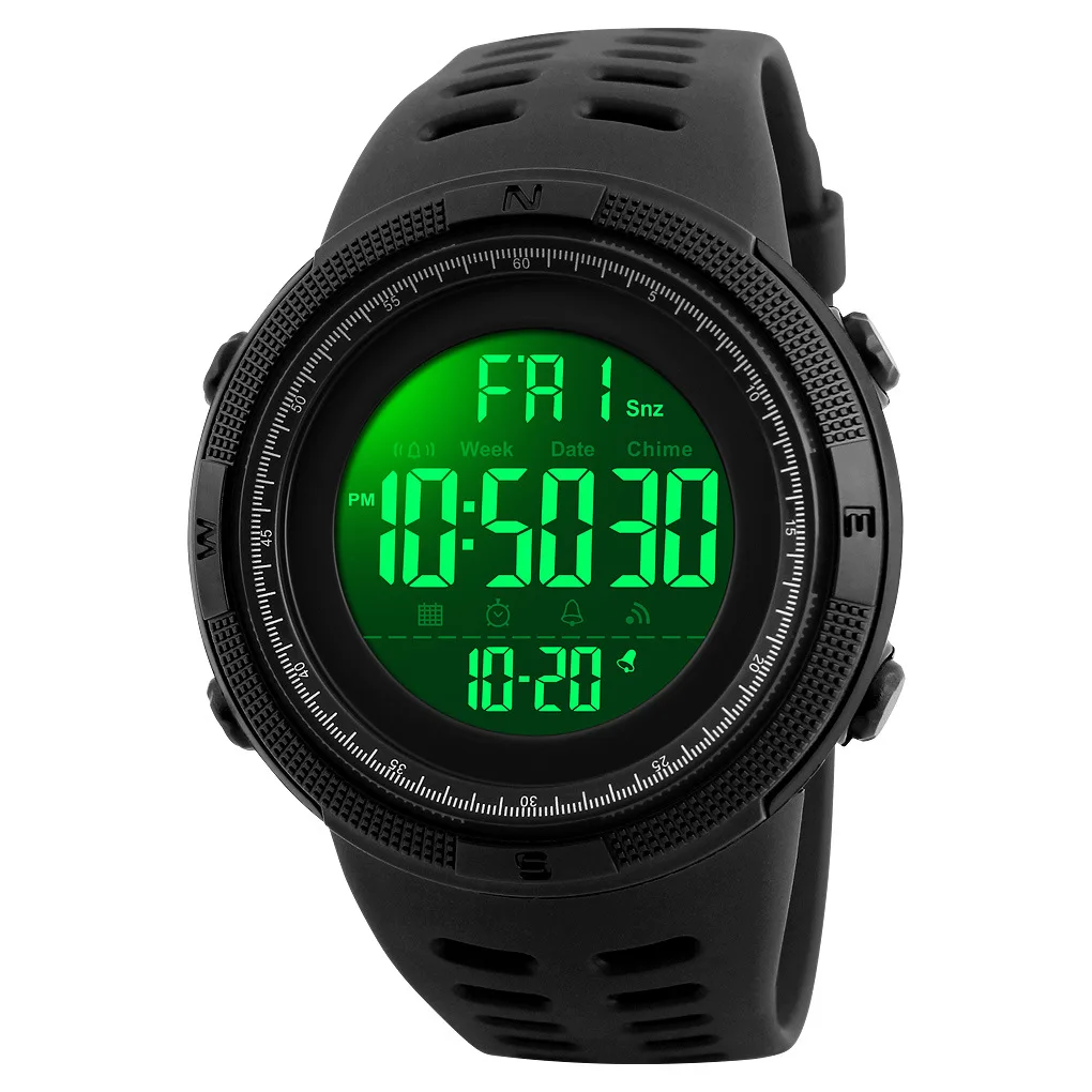 Youth Fashion Men Outdoor Sports Digital Watch Multifunction Alarm Clock 5Bar Waterproof Wristwatches Student Gift