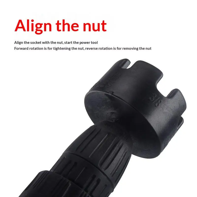 【BA】Nut Zipper Drill Attachment Remover Bolt Extractor Nut Drill Bit Socket Wrenches Tool Power Tool Accessories