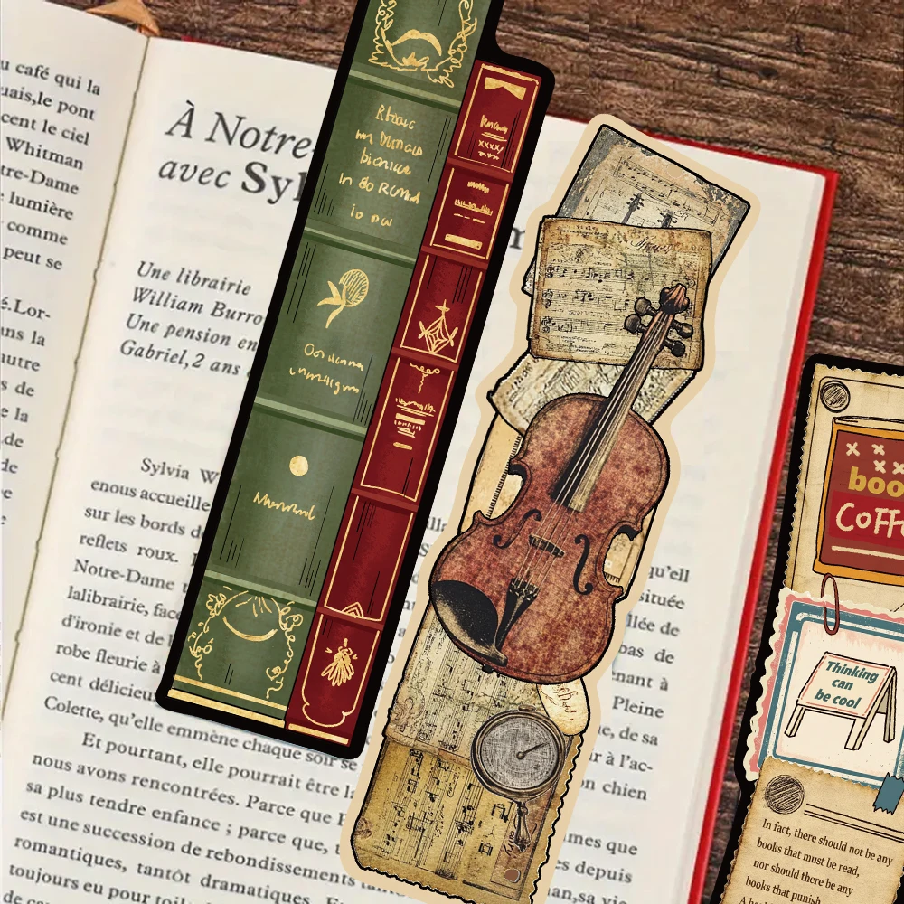 Imagem -04 - Irregular Vintage Leitura Tema Marcador Páginas de Leitura Livros Anotados Faça Você Mesmo Presentes Decorativos dos Desenhos Animados Marcadores Estéticos 30 Peças