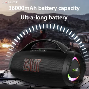 Zealot S98 160Wワイヤレススピーカー、DSPテクノロジー、RGBライトワイヤレスHIFIサウンド品質、36000mAhバッテリー、60時間のプレイタイム。 8ベストセールスZealot S -№6