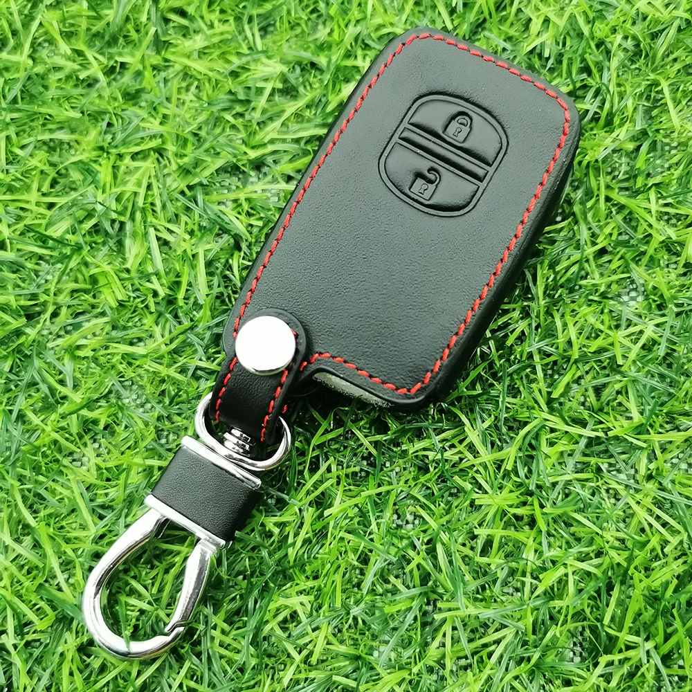 

Кожаный чехол для ключей от автомобиля Toyota Aqua RAV4 Land Cruiser Camry Prado Corolla Prius, чехол с дистанционным управлением без ключа, 2 кнопки, 2013 2014 г.