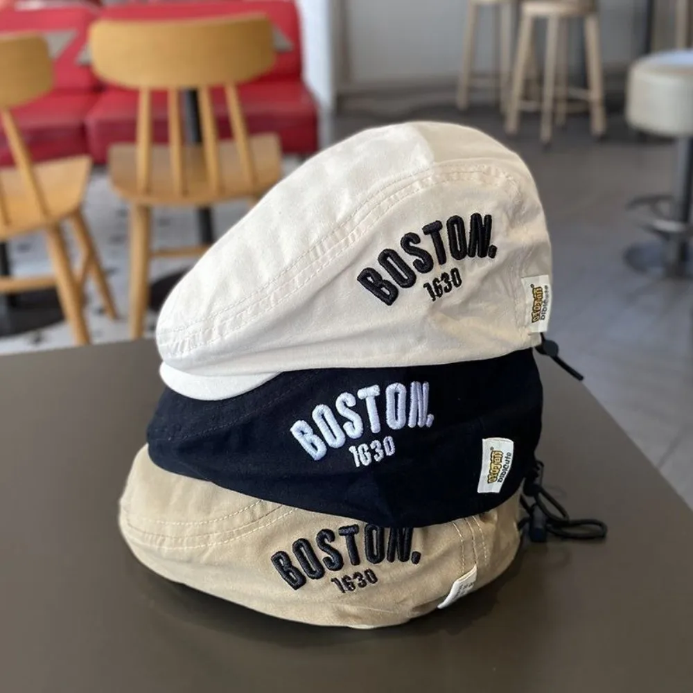 

Модный детский берет, фуражка с вышивкой «БАСТОН», детская шляпа вперед, газетная шляпа, легкая шляпа от солнца для занятий спортом на открытом воздухе, От 0 до 4 лет