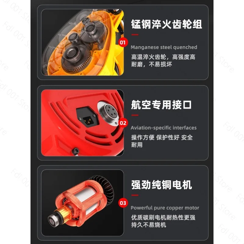 Small Crane for Household Use Portable Electric Wire Rope Hoist 180kg Load Capacity 30M Cable Remote Control Double Hook