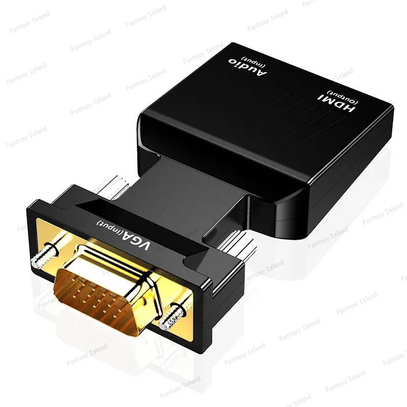 HW-2217 vga para hdmi conversor com áudio vga para hdmi computador host para hd conversor