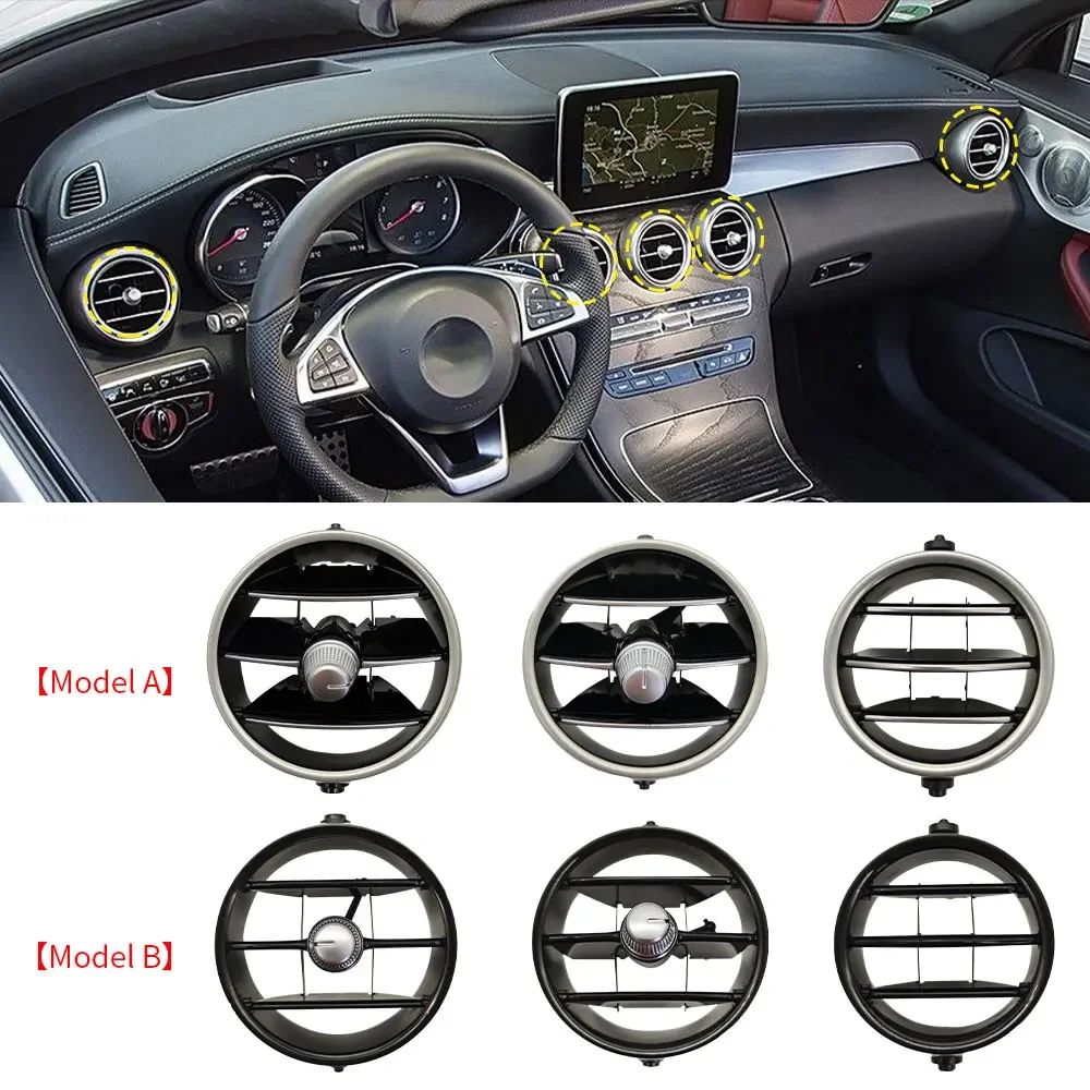 

For Mercedes W205 W253 Left Right Middle AC Vent Grille Air Conditioning Outlet Cover For Benz C GLC Class C180 C200 GLC300