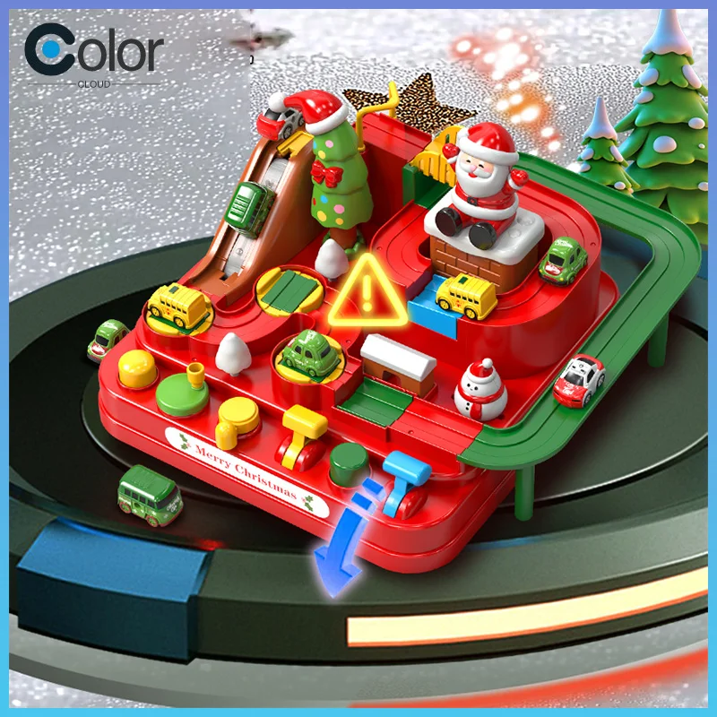 الأطفال مغامرة سباق المسار اللعب Diy تجميعها ألعاب الديناصور انزلاق سباق المسار سيارة مجموعة أطفال لعبة تفاعلية هدية الكريسماس #1