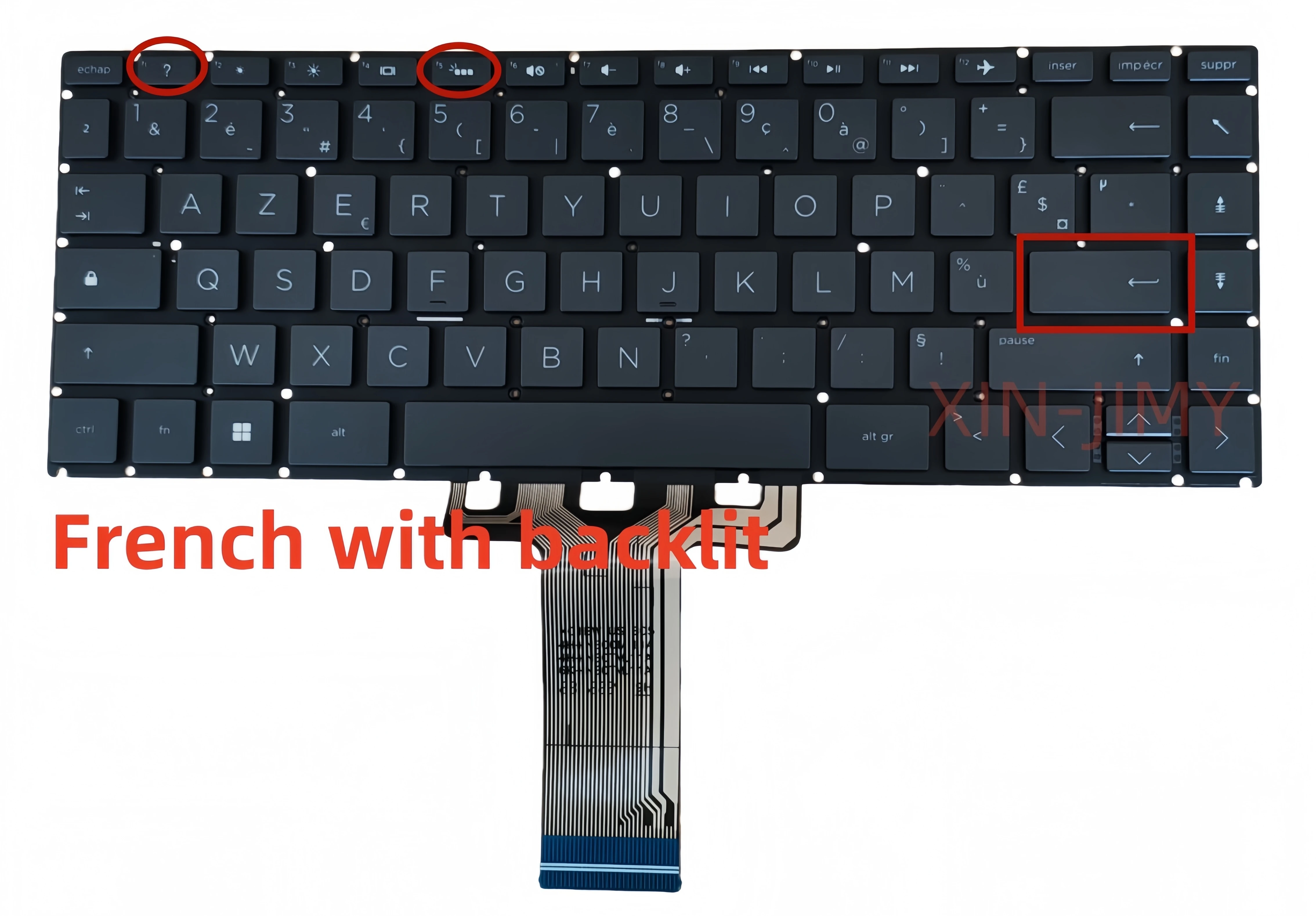 Teclado francés con retroiluminación para ordenador portátil HP 14-BS 14q-bu 14S-CF 14s-cr 340 G7 348 G7 240 G8 245 G8 240 G6 245 G6 246 G6 340 G5