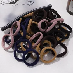 30/50/100Pcs Frauen Mädchen Mischfarben Haar Bands Grundlegende Haar Krawatten Elastische Stirnband Haarband Zubehör pferdeschwanz Halter