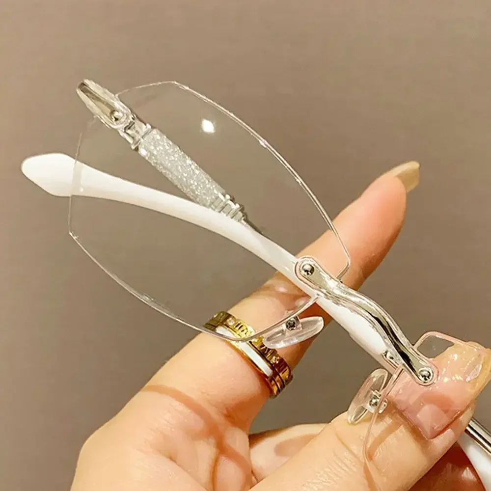 Retro Ultralight Cutting Frame Women Presbyopia Eyeglasses Blocking Blue Light Reading Glasses Farsighted Eyewear with Diopters