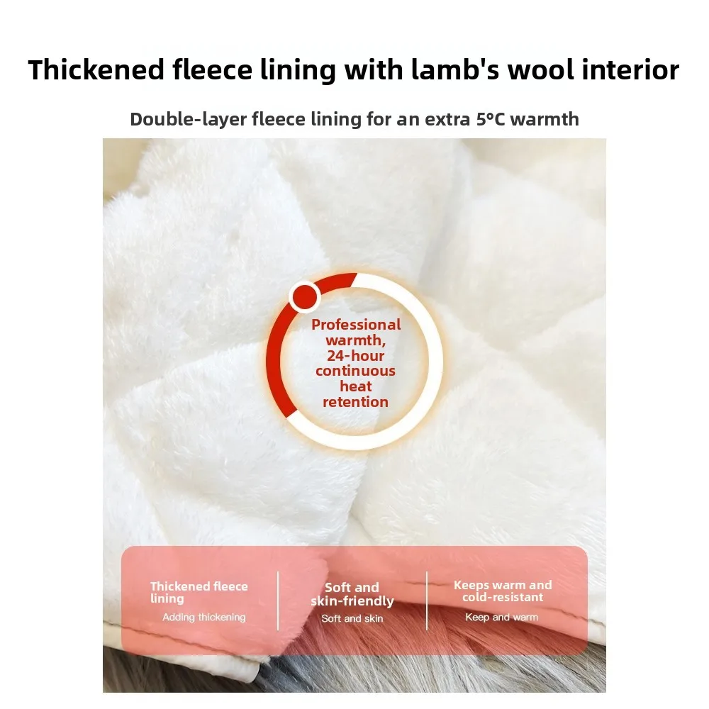 

Thiened Fce Lined Cotton Jaet Men's Winter Warm School orm Inner Vest down Alternative Large Size Parka Coat