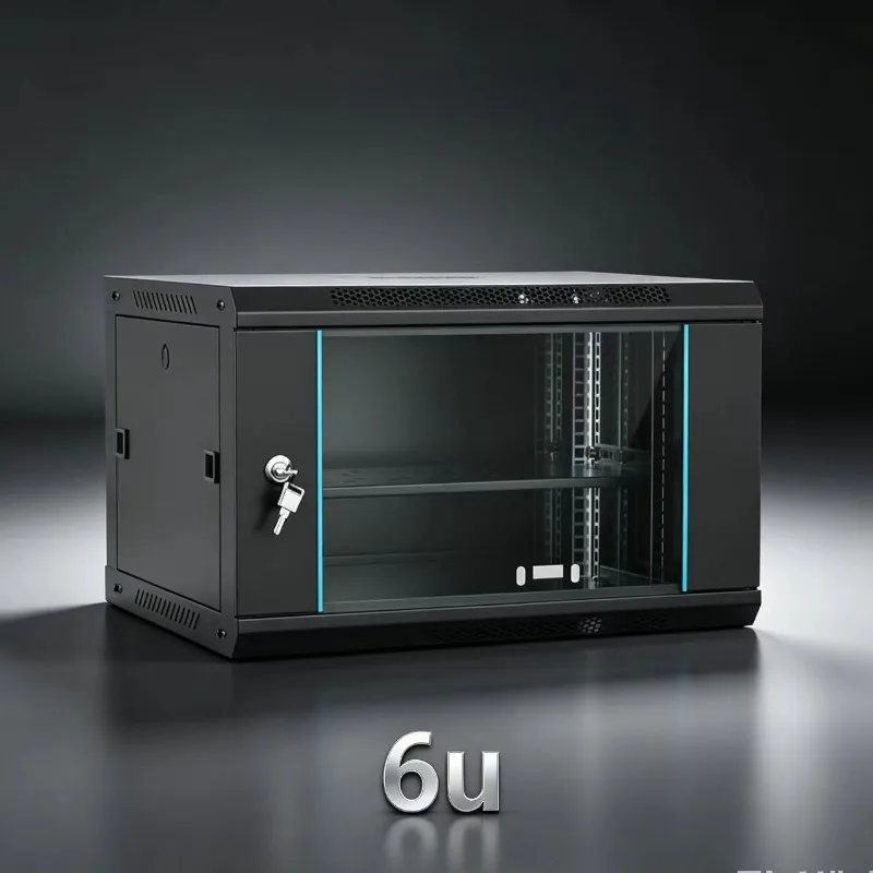 6U Network Cabinet Wall-mounted Small Household Load-bearing Weak Current Box Server Vertical Tooling Weak Current Integrated
