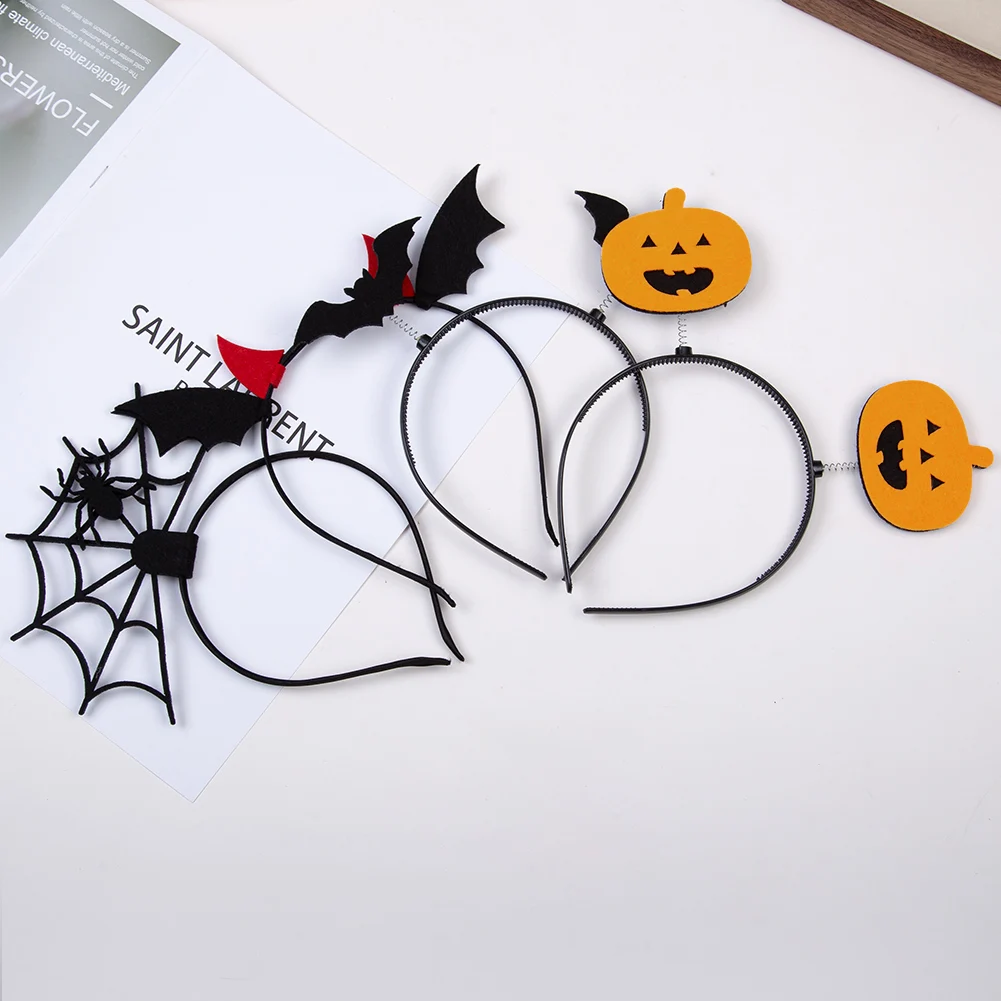 Halloween Day Pumpkin Devil Hair Hoop for Baby Boys Girls Ch