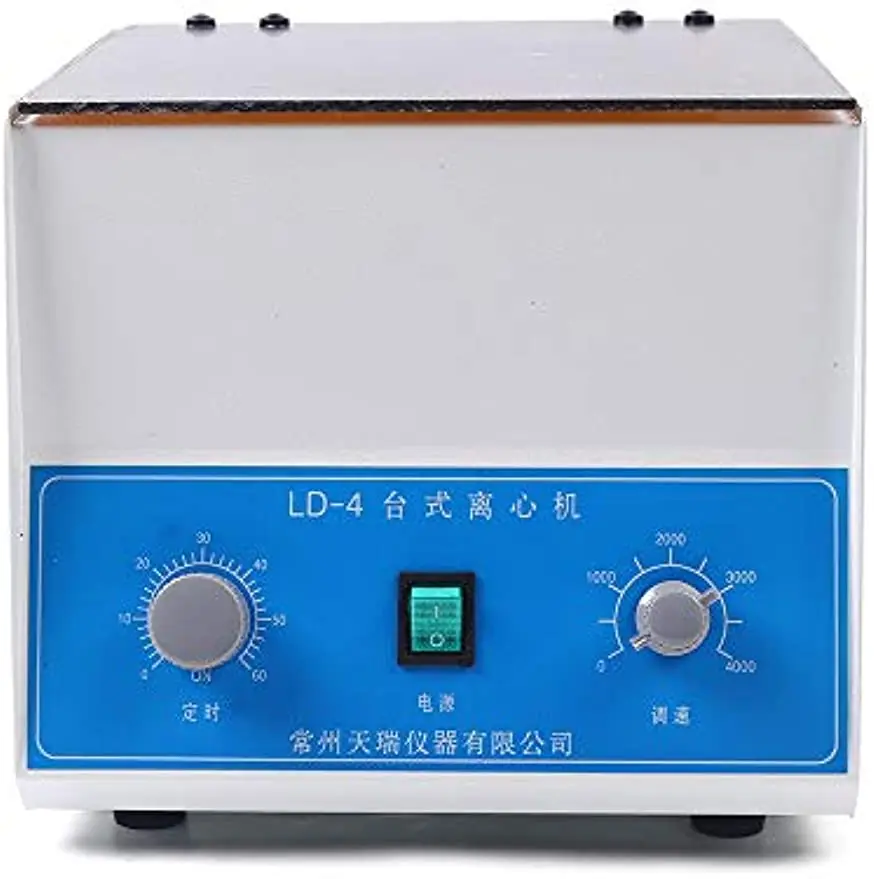 LD-4 Electric Lab Benchtop Centrifuge, 4000RPM 4 Tubes x 100ml Centrifuge Machine with Timer and Speed Control for Lab