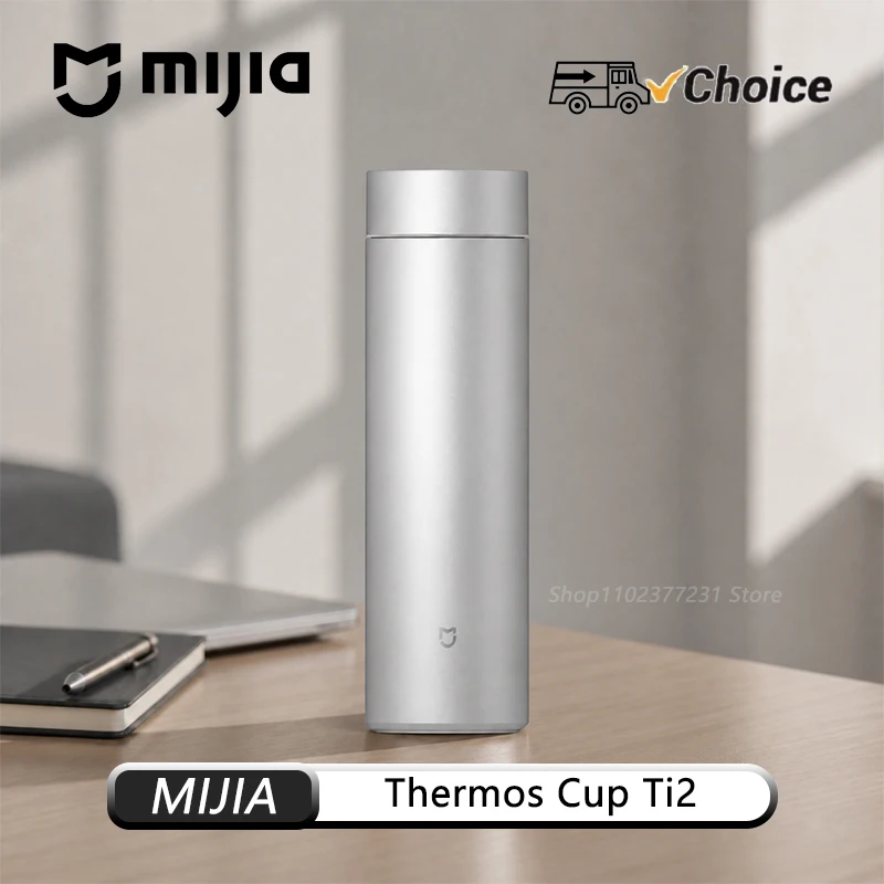 Original Mijia Smart Thermos Vacuum Flask Ti 2 Pure Titanium Material 6h Keep Warm Medical Material Mijia Portable Thermos Cup