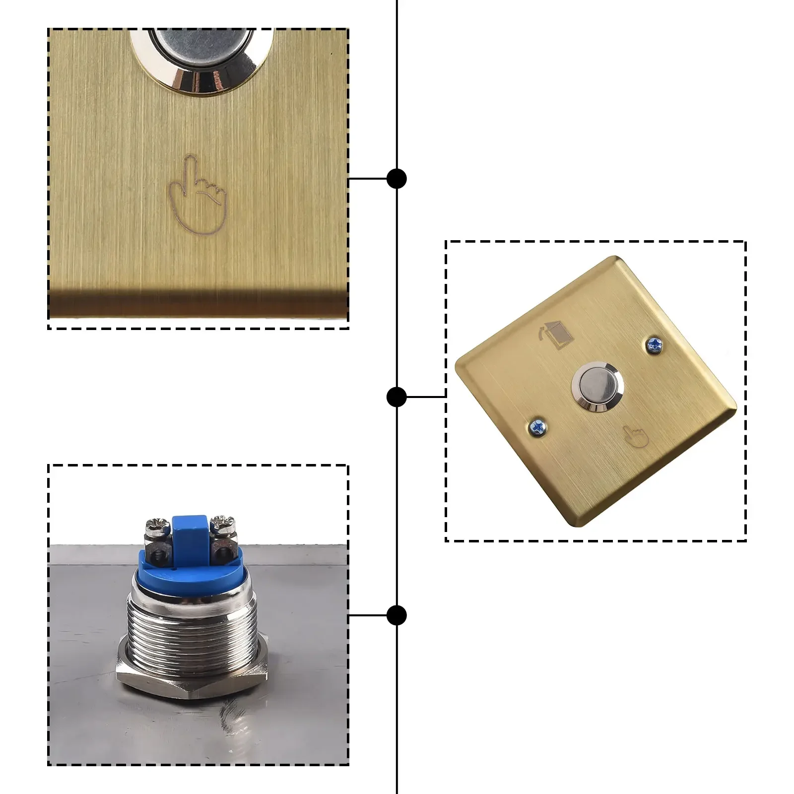 Imagem -02 - Painel de Campainha Moderno e Elegante Construção de Sturdy se Encaixa a Mais Padrão Instalações de Campainha Aço Inoxidável