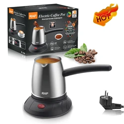 Caffettiera elettrica da 600W caffettiera portatile per tacchino caffettiera italiana moka macchina da caffè turca greca per ufficio domestico