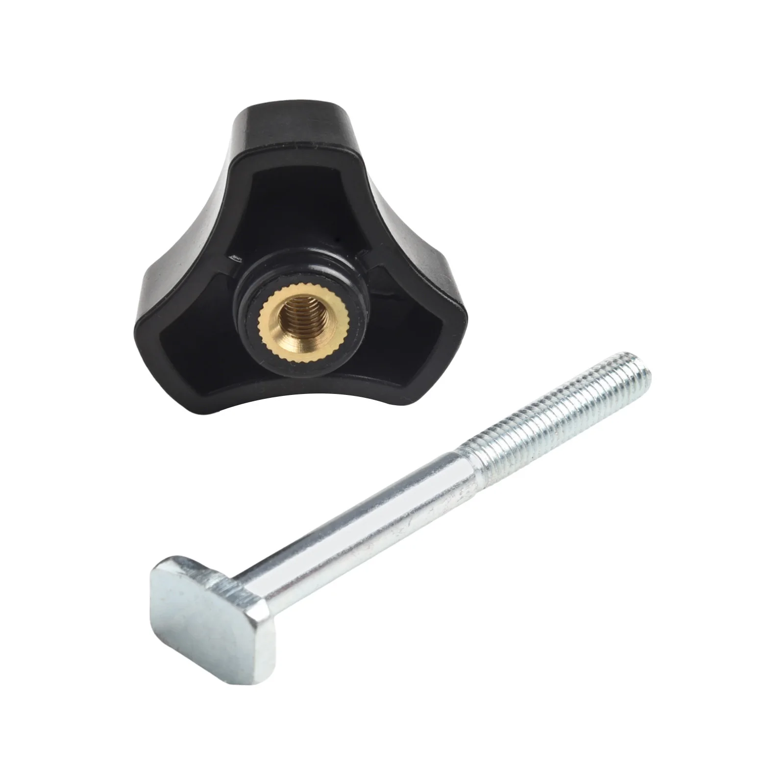 

Knobs Clamps Woodworking Jigs And Fixtures T-Track Bolts Knobs T Slot Bolts Parts Silver/Black Tools 4pcs Set Kits