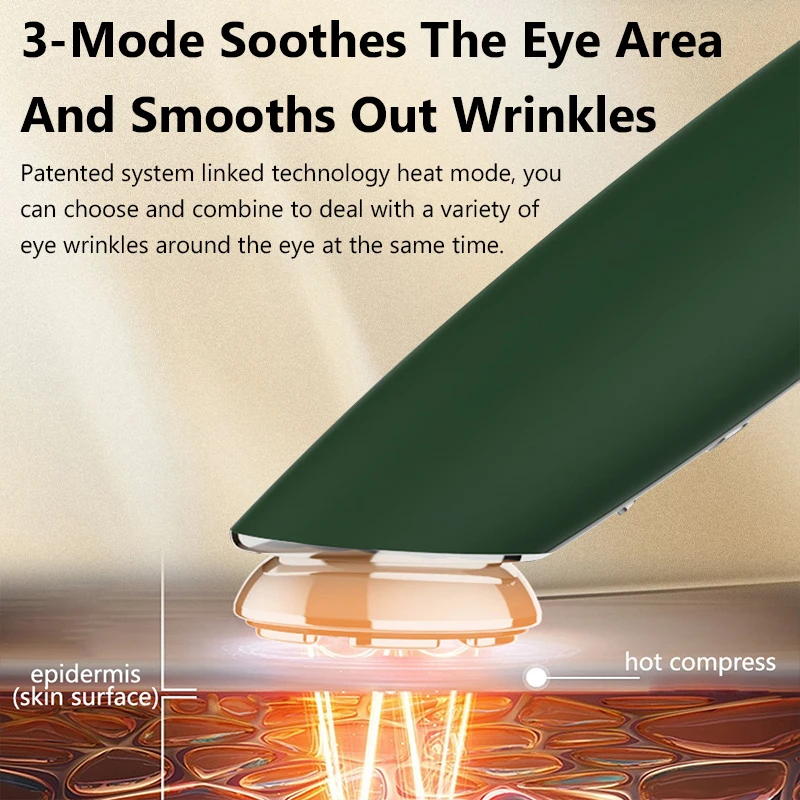 Masajeador de ojos eléctrico EMS, varita de elevación de microcorriente, elimina las arrugas de los ojos, eliminación de ojeras, infusión de crema de ojos con vibración caliente