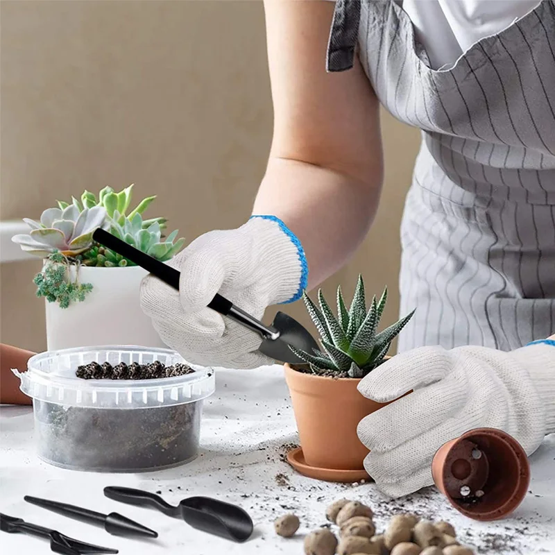 Succulent Plants Tool Set 8-14pcs Garden Planter Kit Houseplant Bonsai Hand Transplanting for Indoor Fairy Care Potting Cactus