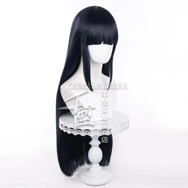 Hyuga Hinata Cosplay Wig Anime Long Straight Blue Black Wigs Heat Resistant Synthetic Hair Halloween Party