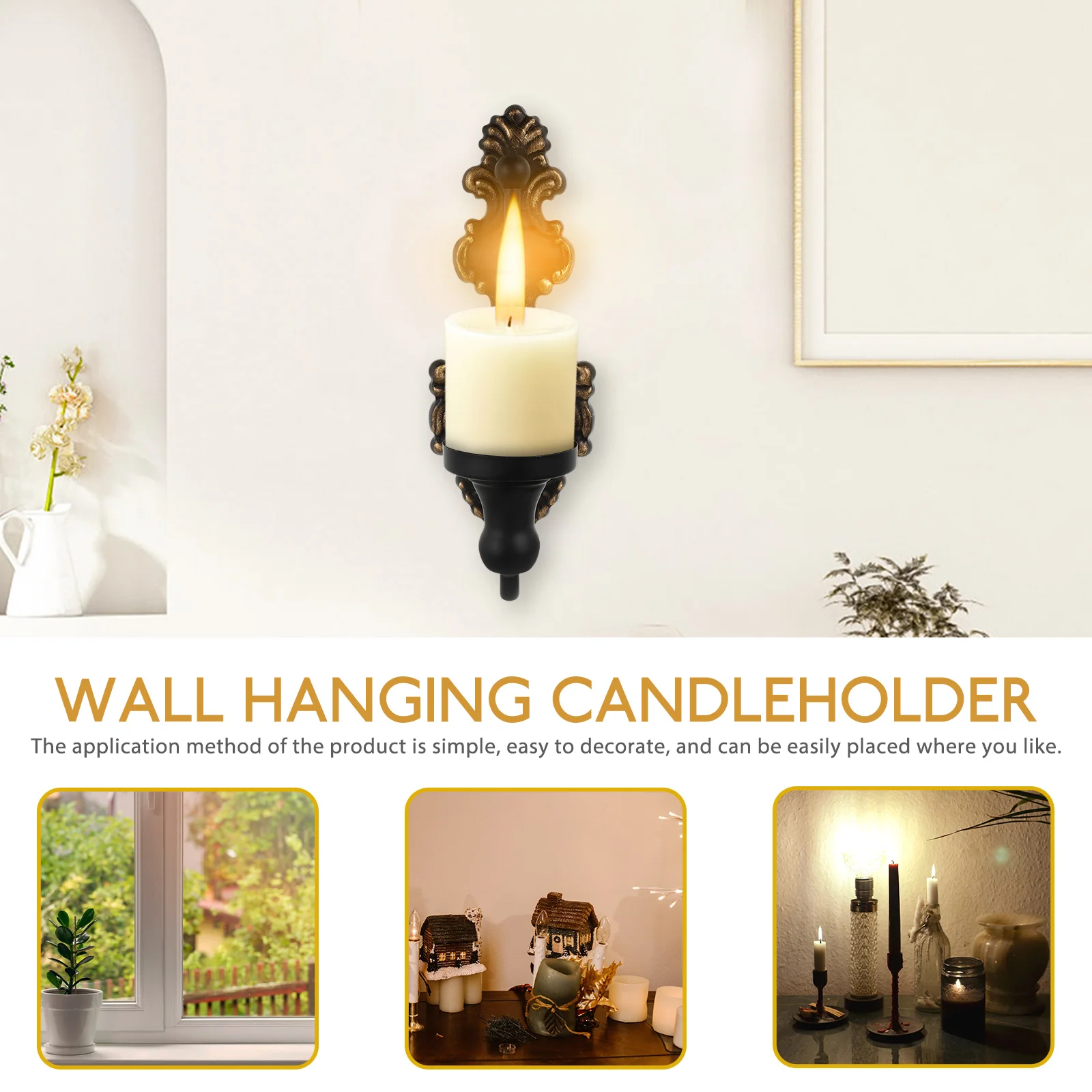 

European Style Metal Wall Holder Iron Art Creative Wall Mounted Sconce for Home Decor Wedding Banquets Dinner Party