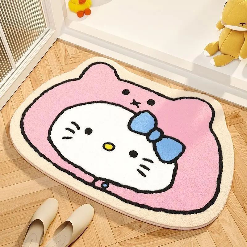 

Hello Kitty Bathroom Floor Mat Anti slip Water absorbing Foot Mat Living Room Entrance Cooling Decoration Door Mat Girl Gift