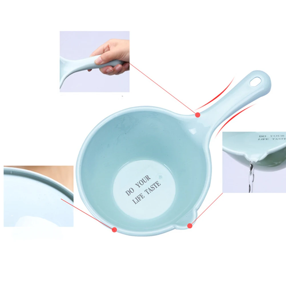 

3 pcs Thickened Water Scoop Premium Heavy Duty Plastic Handle Hole Multi Functional Household Water Ladle for Home Bathroom