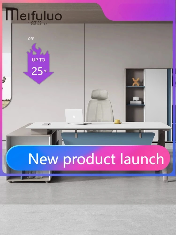 Desk Modern Simple Manager Office Furniture Bench Fashion Executive Desk and Chair Combination
