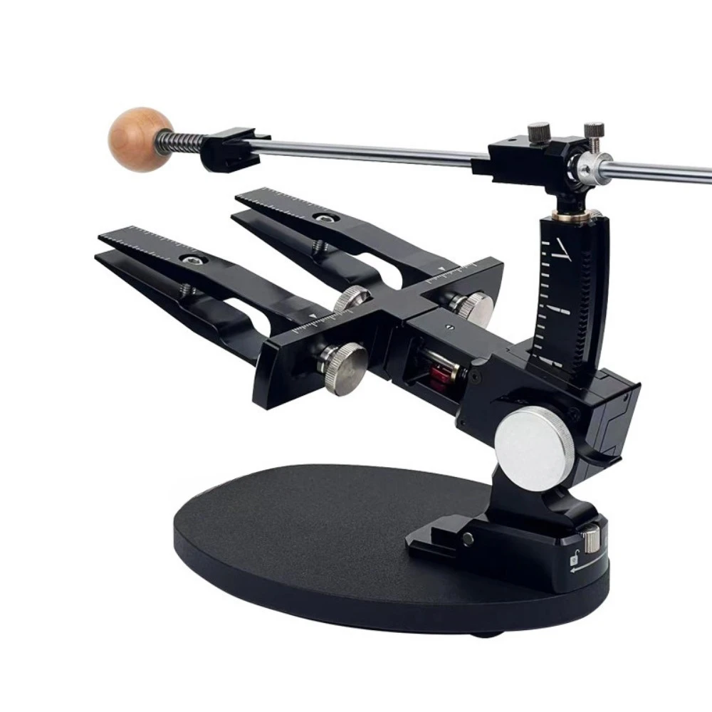 Fixed-angle sharpener: Fine mirror finish, multi-angle high-precision all-metal sharpening rack