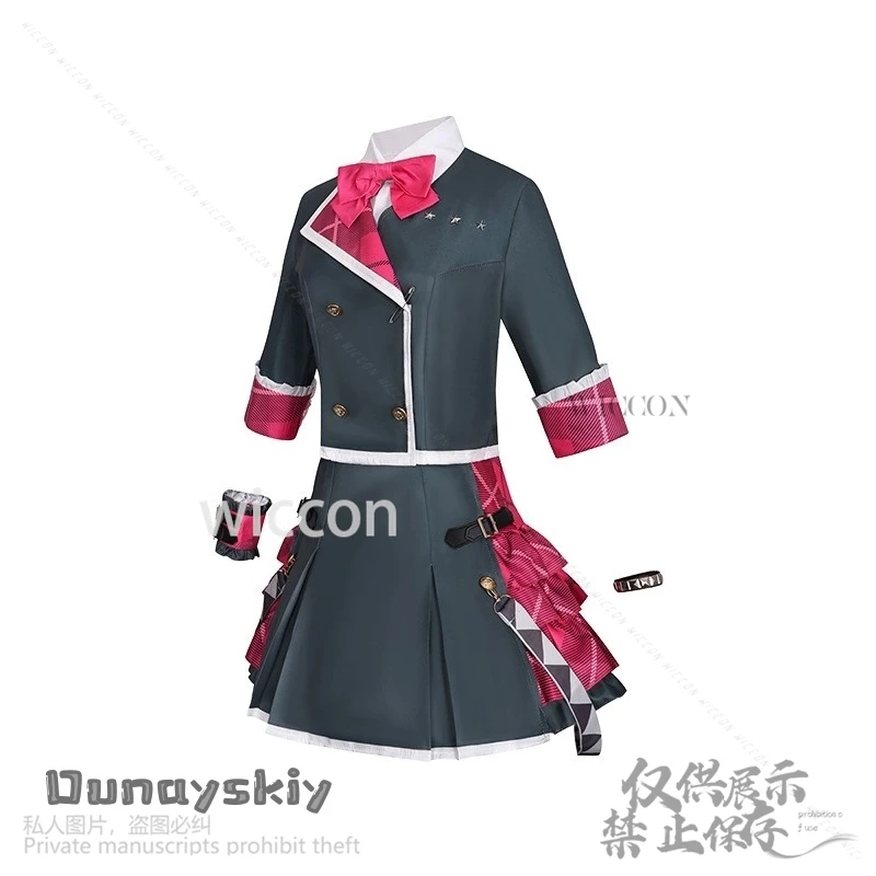 Project Sekai Game Cosplay Mikuuu Costume Leo Need Anime Uniform Hot Pink Jirai Kei Girls Dress Plaid Skirt Lolita Customized